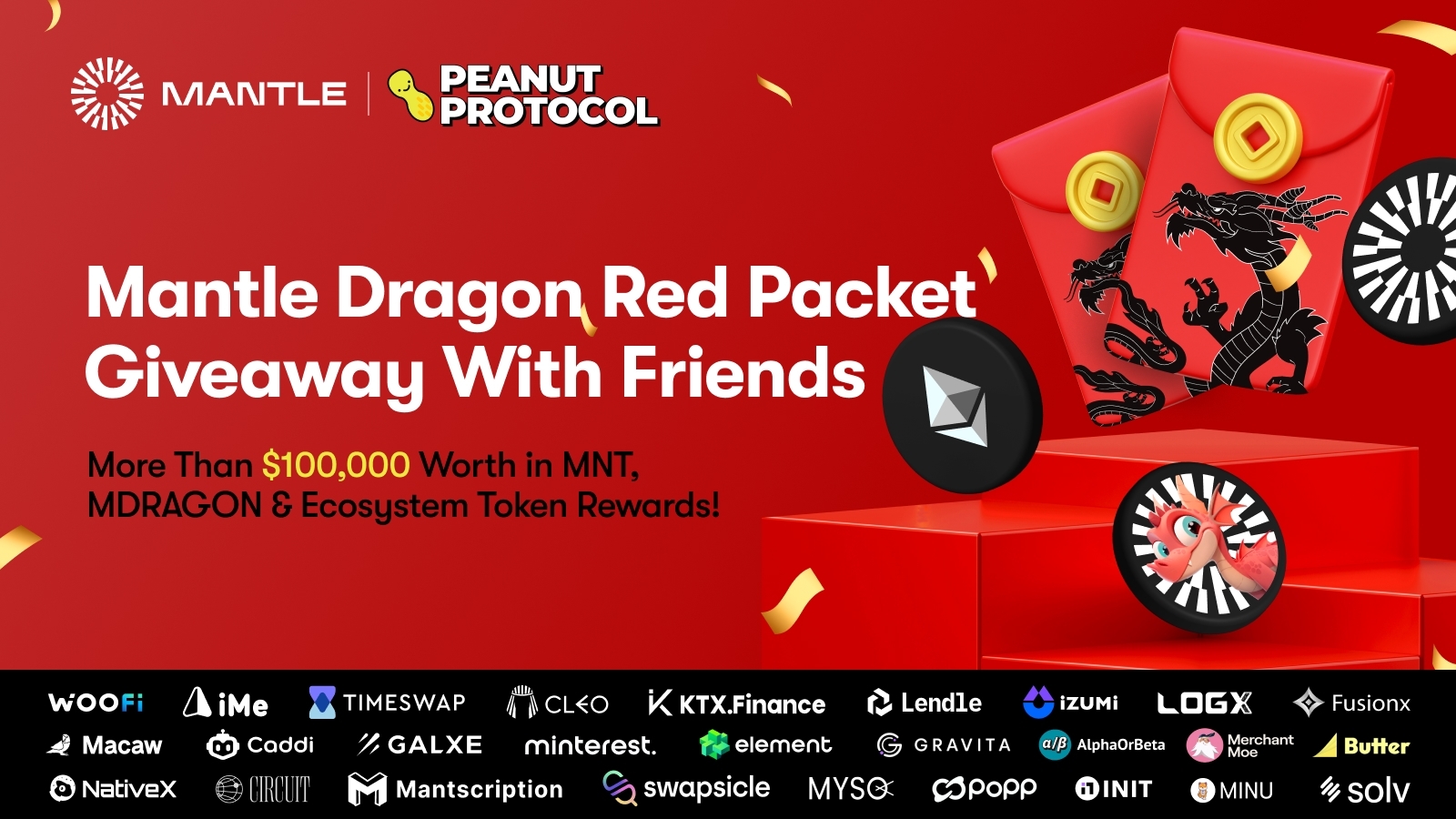 Mantle Dragon Red Packet Giveaway With Peanut Protocol